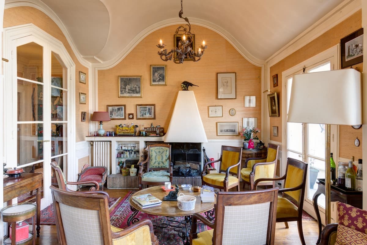 Terrace overlooking the rooftops of Paris