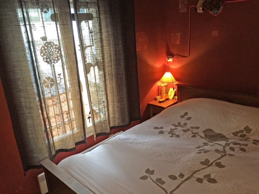 Comfortable bedroom + bathroom